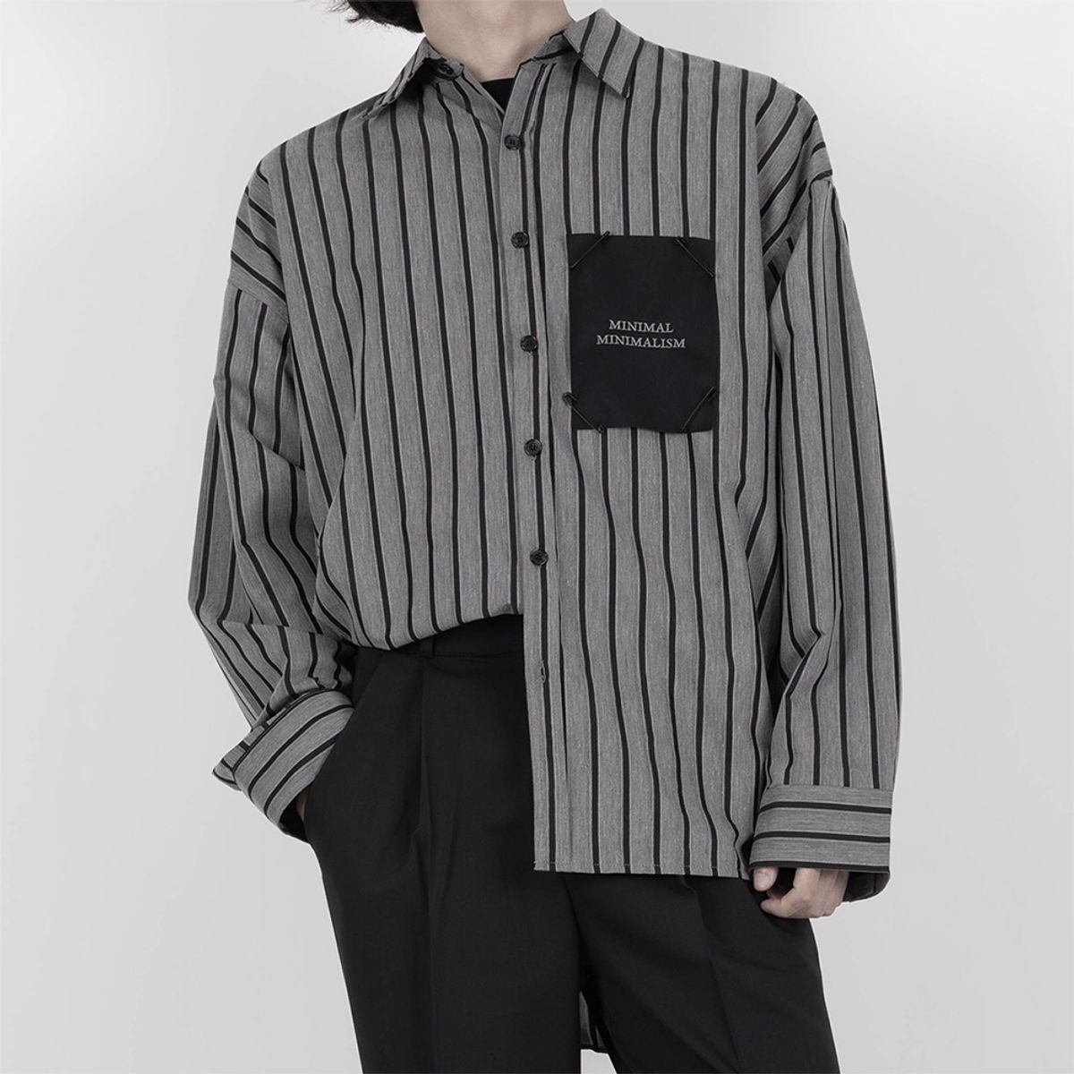 디베르그(DVERGR) X-Type 패치 오버핏 셔츠 (탈부착 패치)