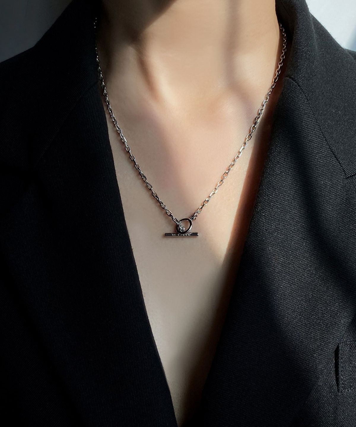 마르타(MARTA) TOGGLE CHAIN NECKLACE_Silver