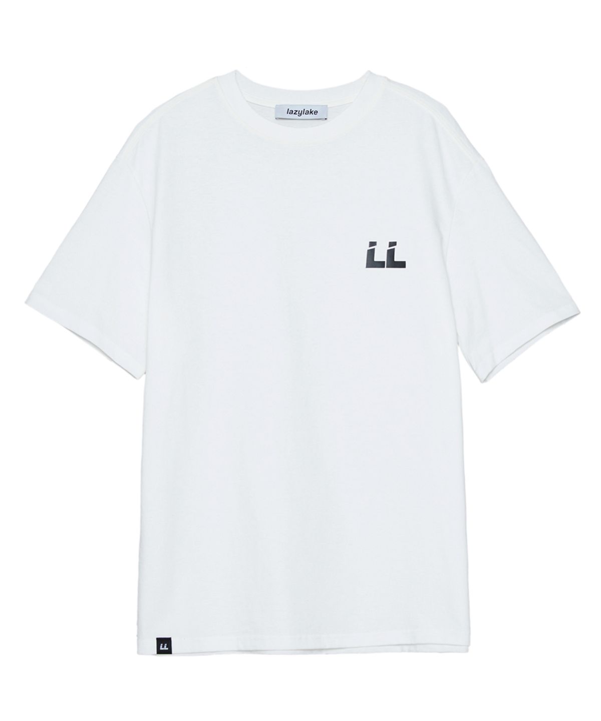 레이지레이크(LAZY LAKE) 유니섹스 LL 오버핏 티셔츠 화이트