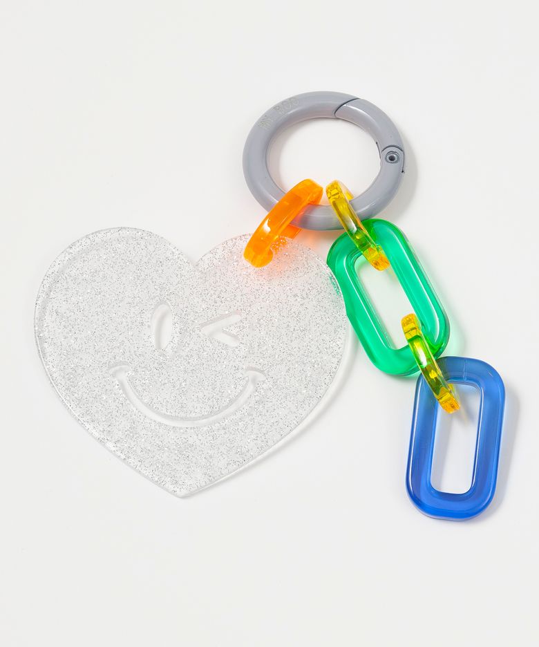 WINKY HEART KEY CHAIN SET - silver