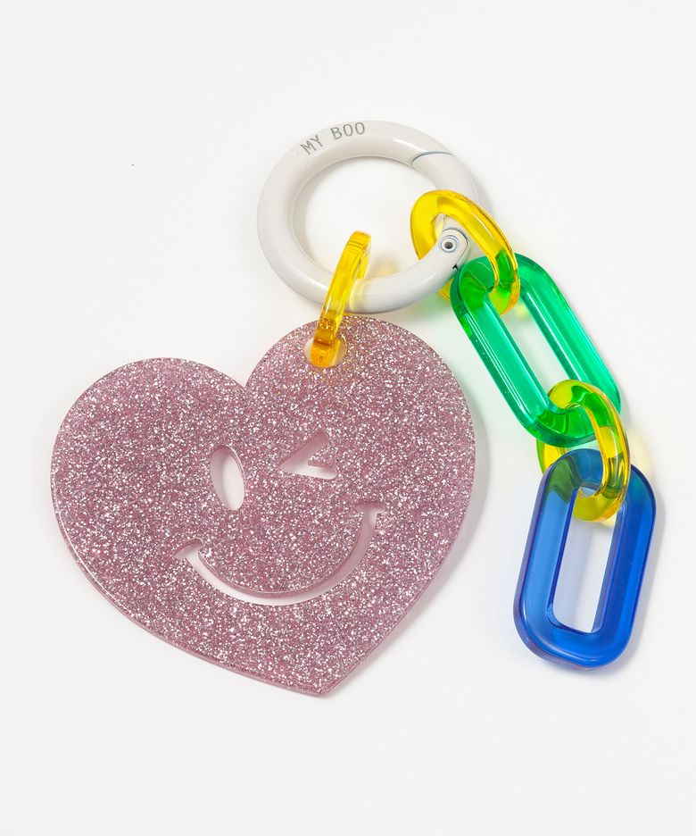 WINKY HEART KEY CHAIN SET - pink