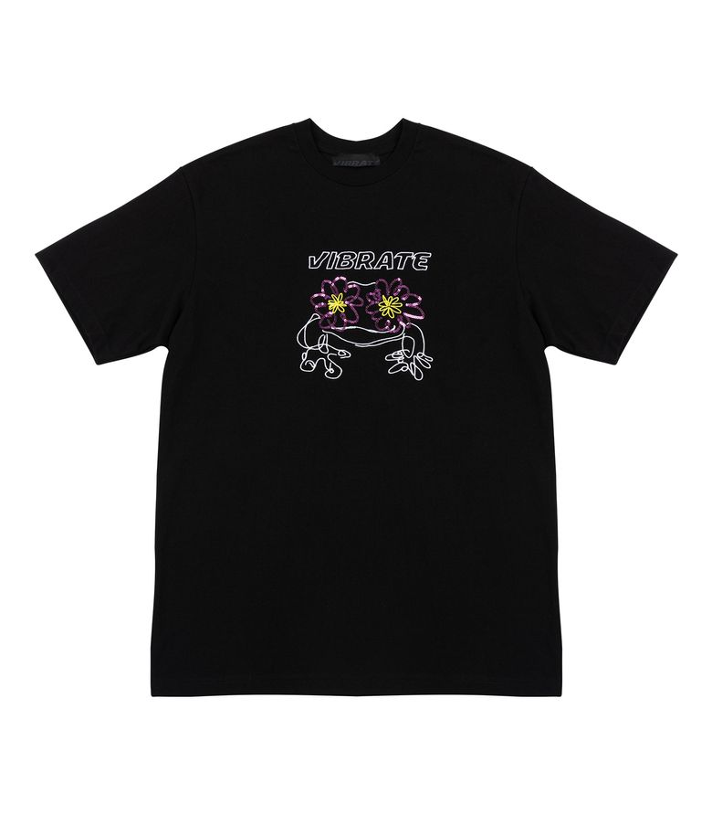 POP-EYES FROG LOGO T-SHIRT (BLACK)