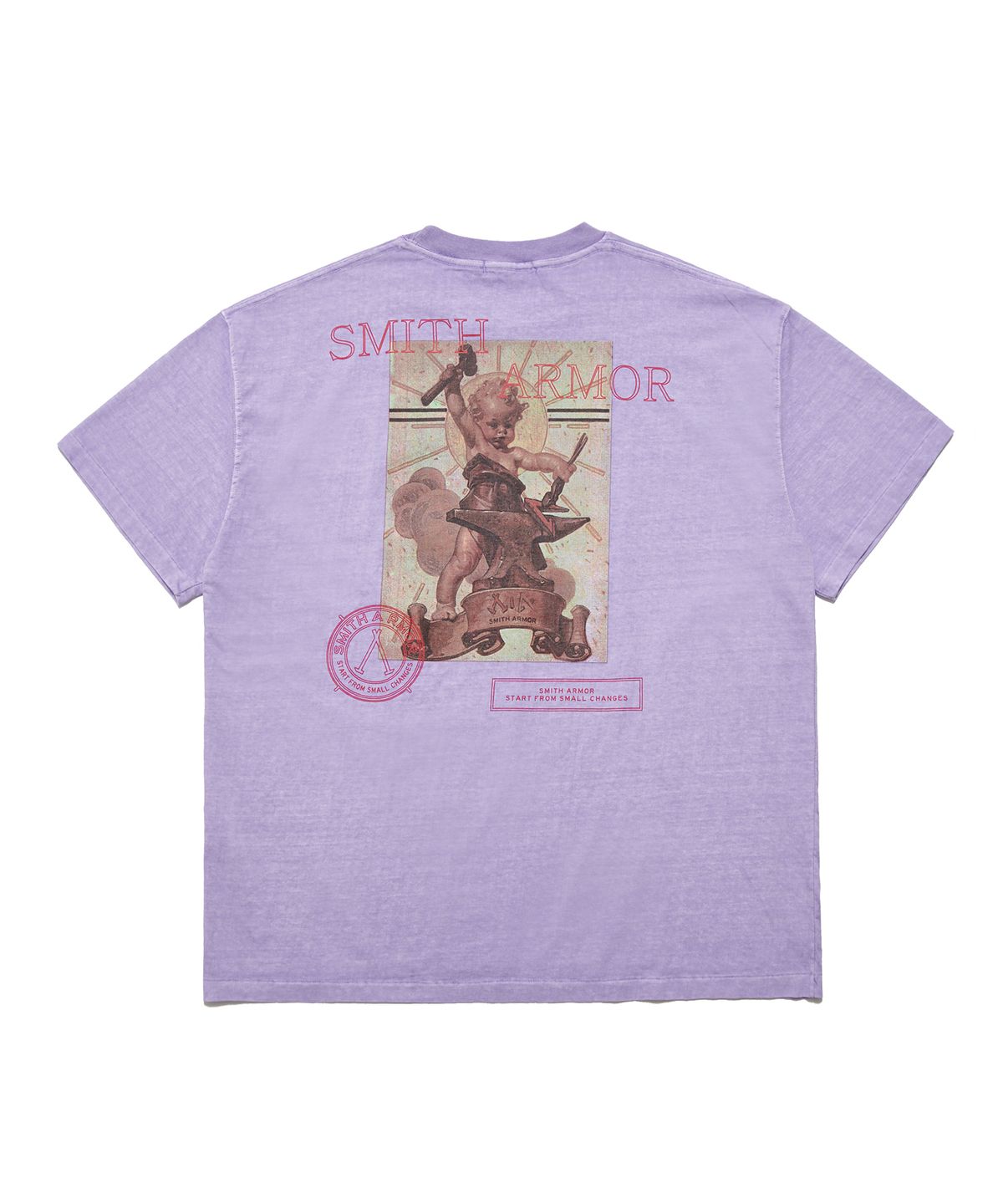 스미스아머(SMITHARMOR) SA 자이언트 베베 레드 프린팅 티셔츠_라벤더