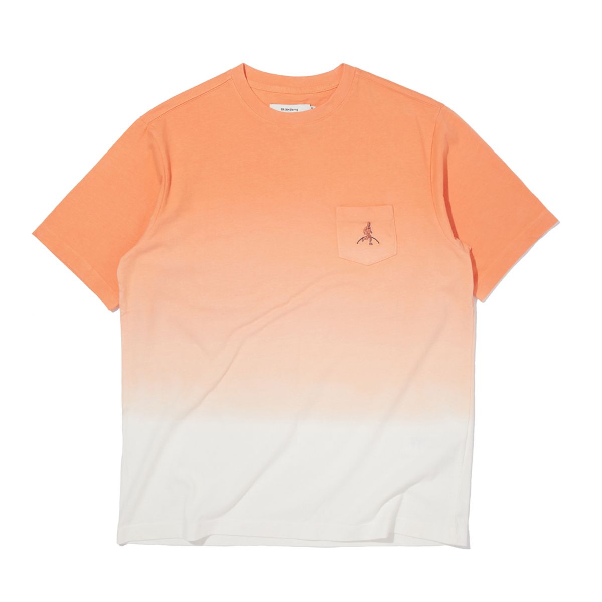 브라이언베리(BRIAN BERRY) STEP DYED POCKET S/S TEE_GUAVA