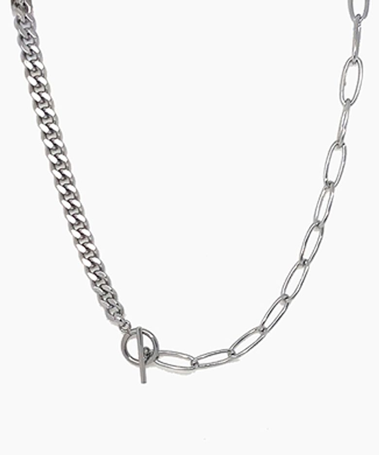 Mix square bold chain necklace