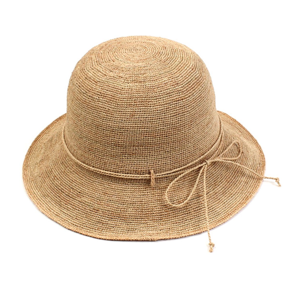 유니버셜 케미스트리(UNIVERSAL CHEMISTRY) Beige Ribbon Raffia Cloche Hat 라피아햇