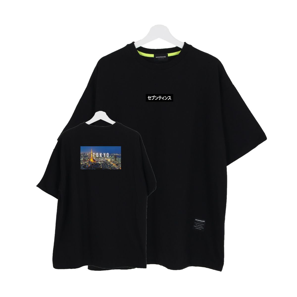 세븐틴스(SEVENTEENTH) NIGHT VIEW TOKYO TSHIRTS 블랙