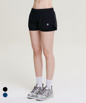 컴팩트 2in1 러닝 쇼츠  남녀 스포츠 반바지 레깅스 (헬스 워터 운동) 투인원 팬츠 W (2컬러)