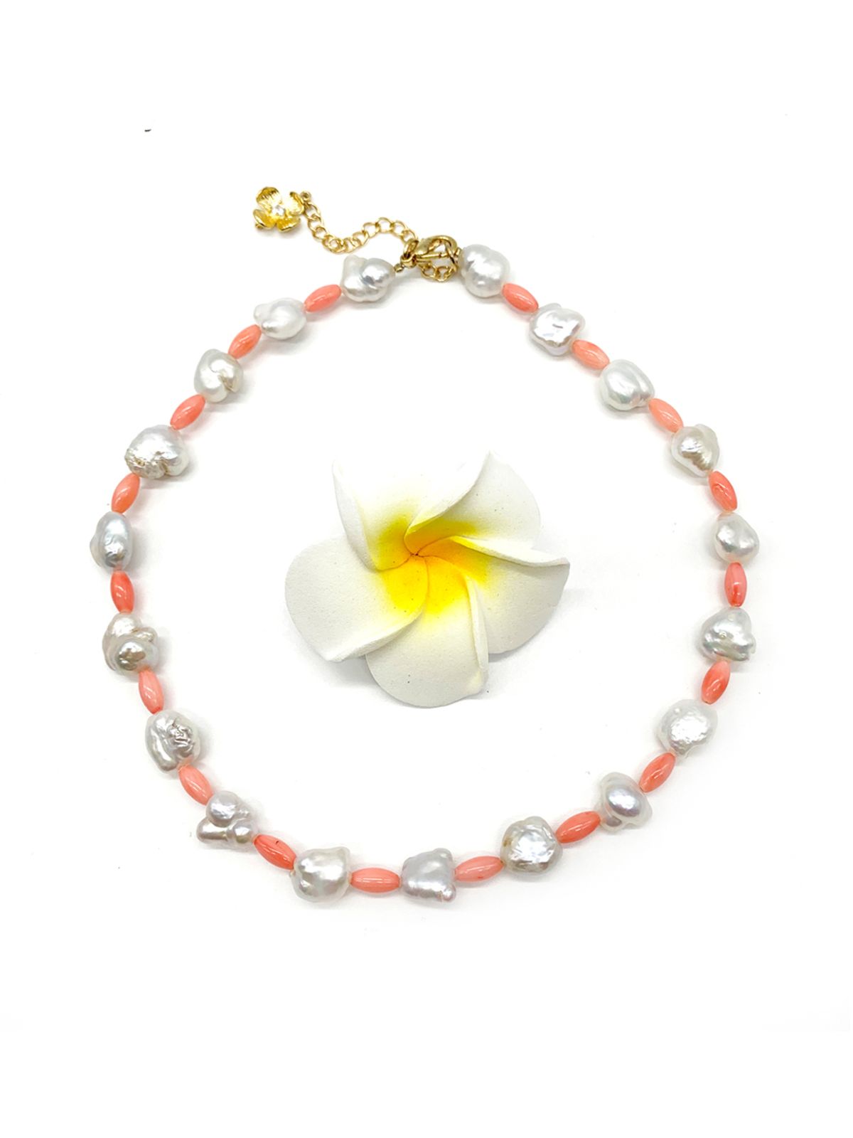 오키디루포(OCCHI DI LUPO) Agadir Pearl and Coal necklace