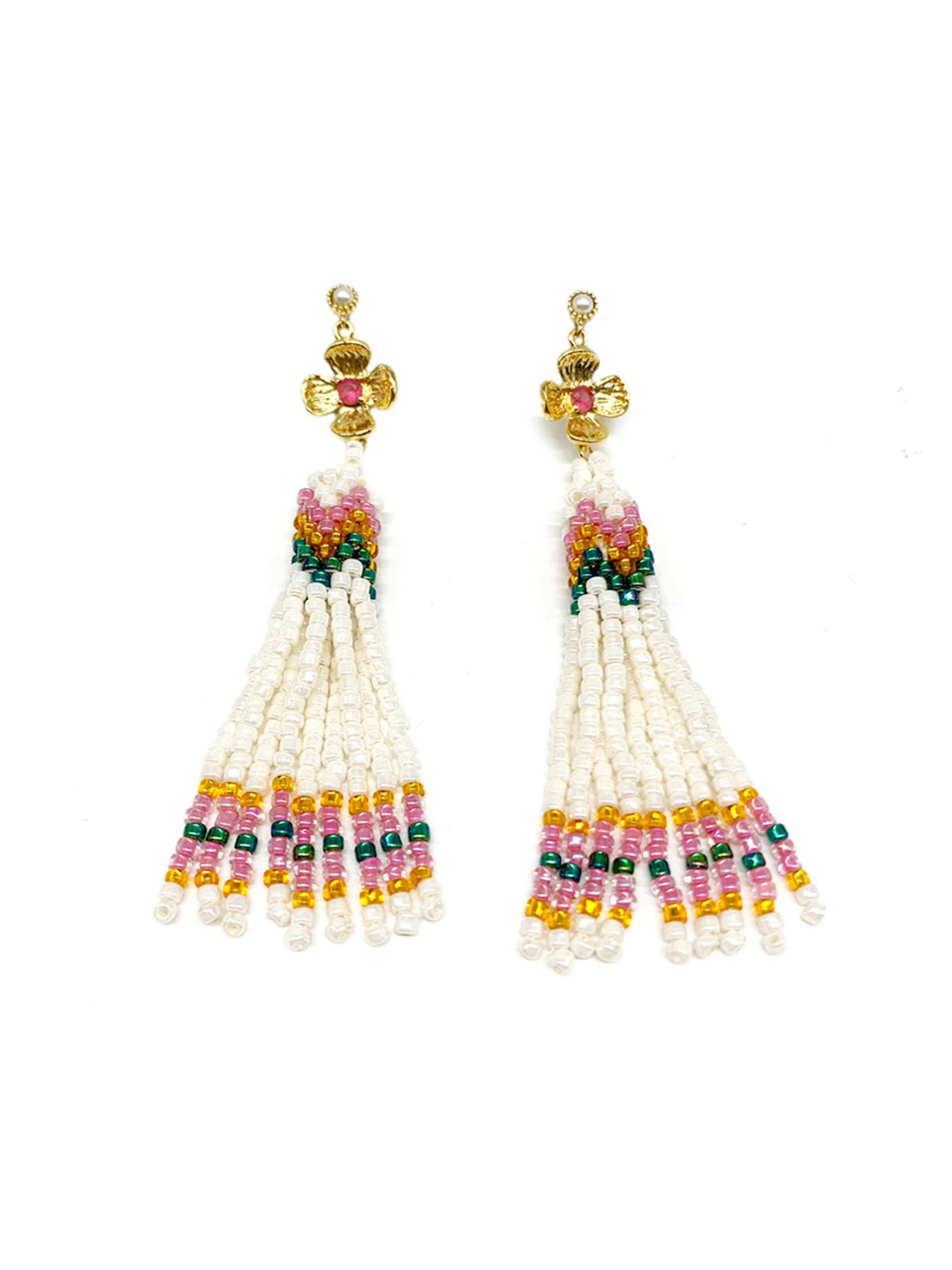 오키디루포(OCCHI DI LUPO) Flower Tassle Moroccan earring