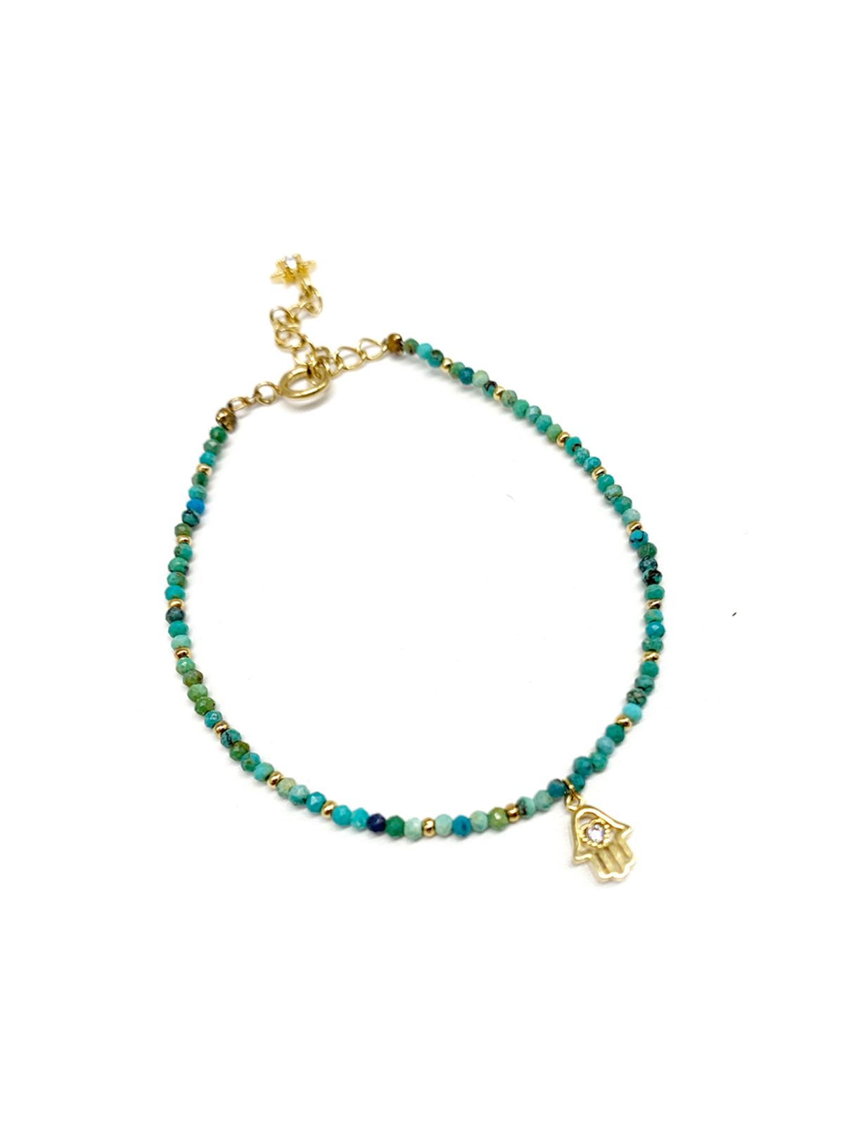 오키디루포(OCCHI DI LUPO) Hamsa Turquoise bracelet