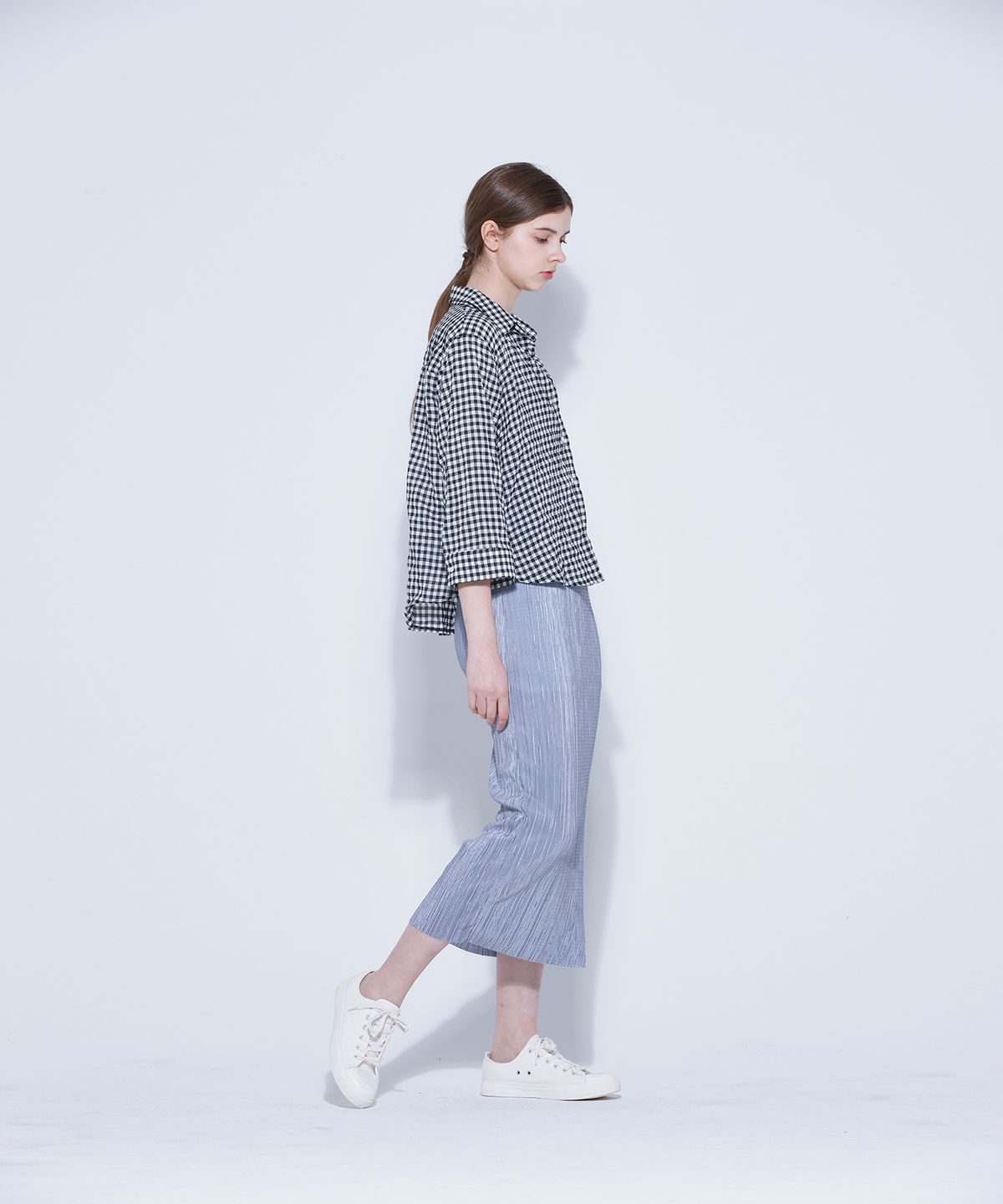 웬스데이딜라잇(WEDNESDAY DELIGHT) Block Check Shirt_Black