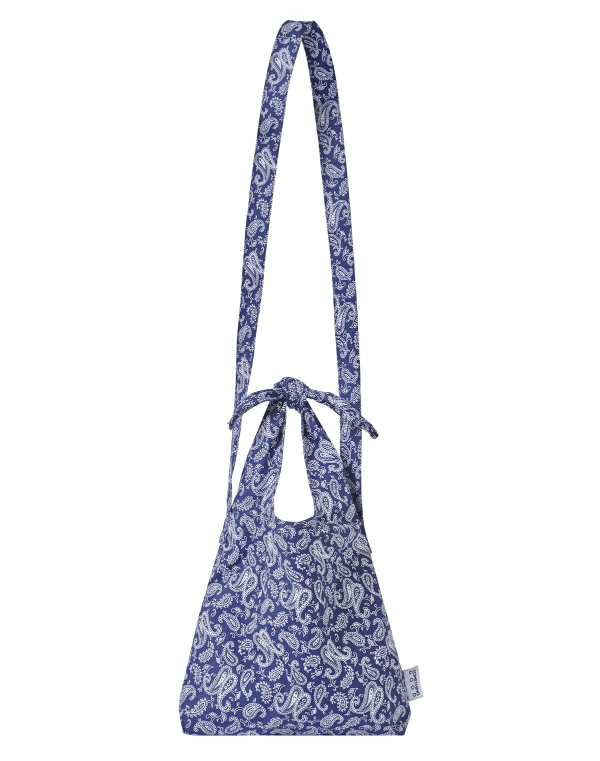 썸띵굿(SOMETHING GOOD) Paisley Tie Eco Bag Mini-Cross_NAVY