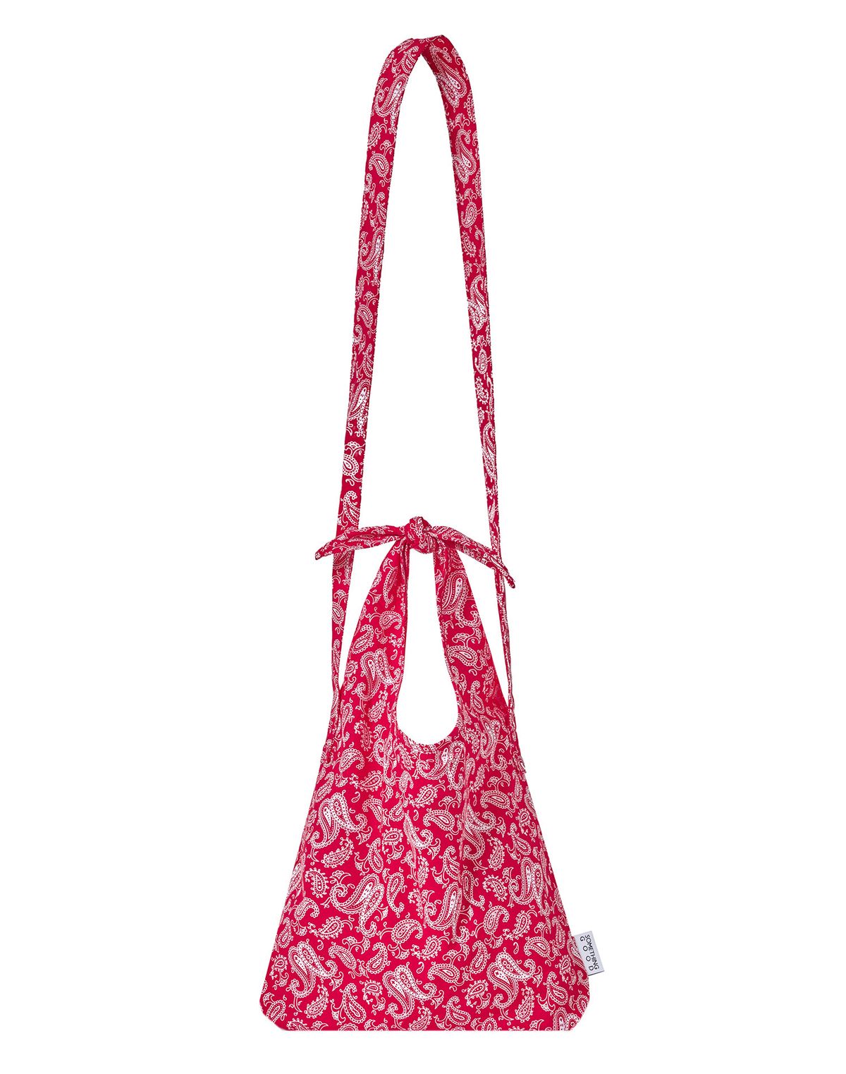 썸띵굿(SOMETHING GOOD) Paisley Tie Eco Bag Mini-Cross_RED