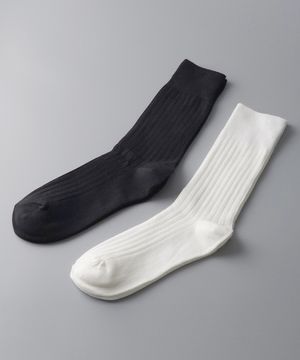 1318 신사 와이드 골지 양말 5켤레 (2색상)