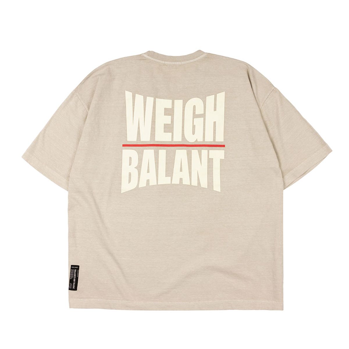 발란트(BALANT) 피그먼트 웨잇인온 이슈 티셔츠 - 베이지