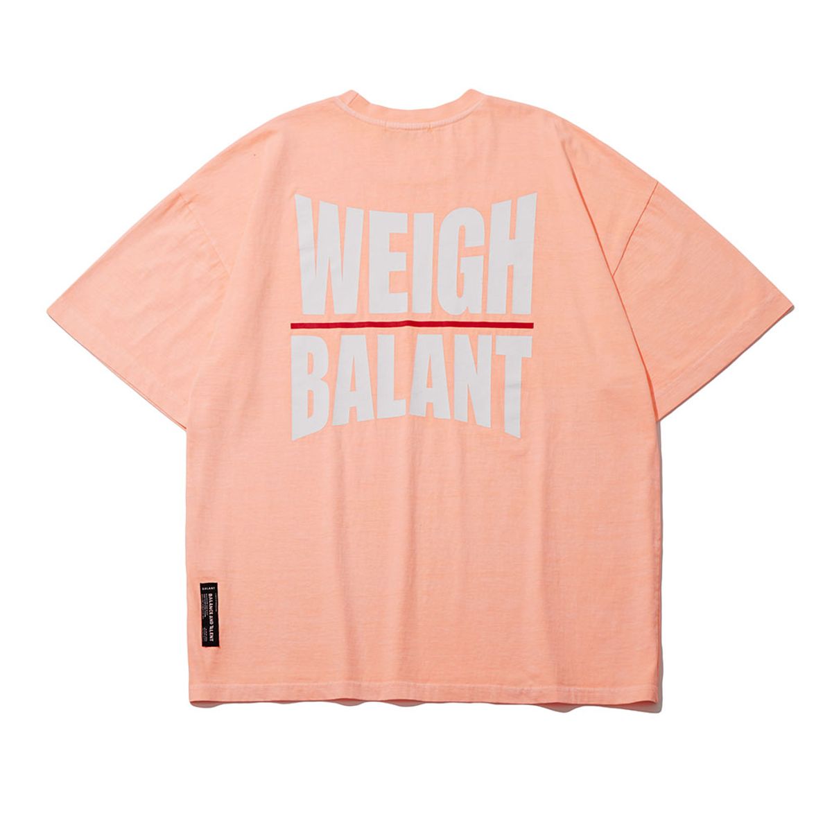 발란트(BALANT) 피그먼트 웨잇인온 이슈 티셔츠 - 오렌지
