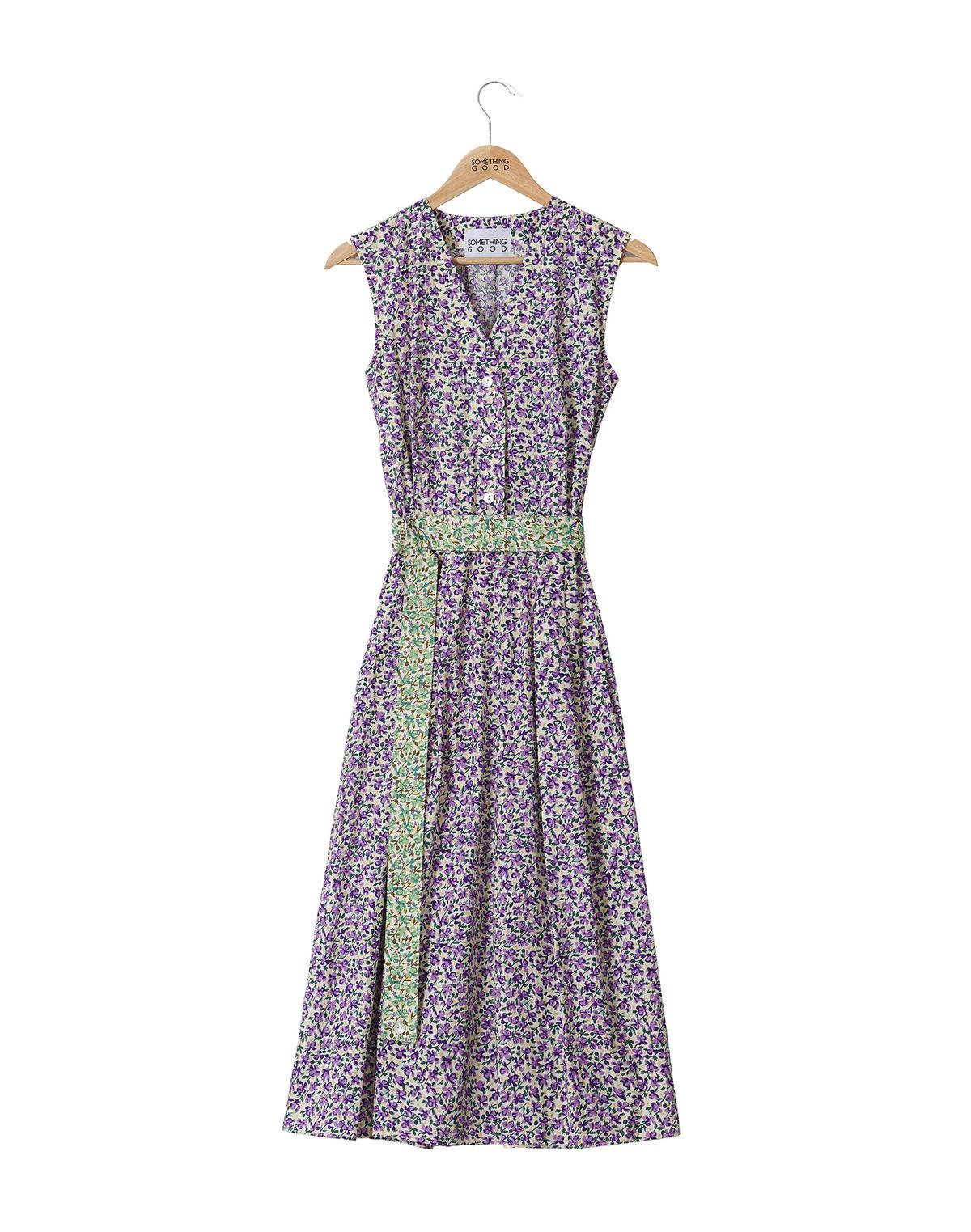 썸띵굿(SOMETHING GOOD) RANNY Floral Dress_PURPLE
