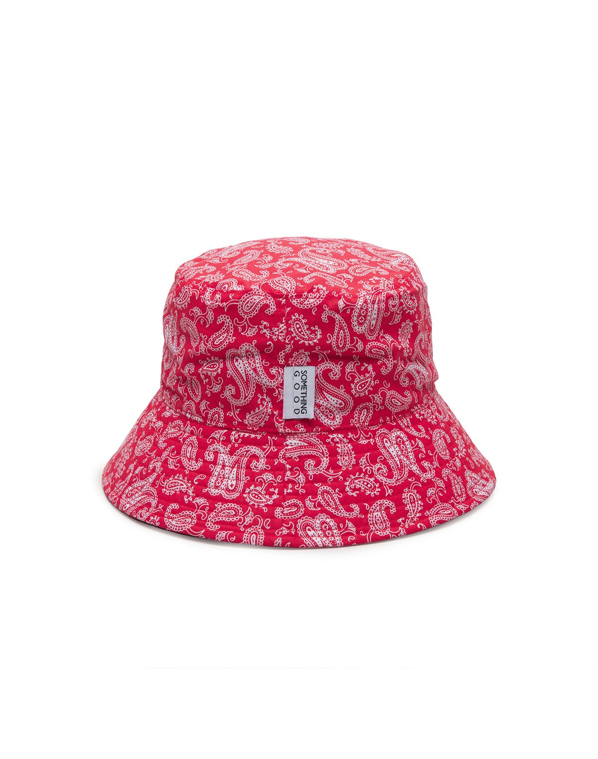 썸띵굿(SOMETHING GOOD) STG Reversible Bucket Hat_RED SOLID X RED PAISLEY
