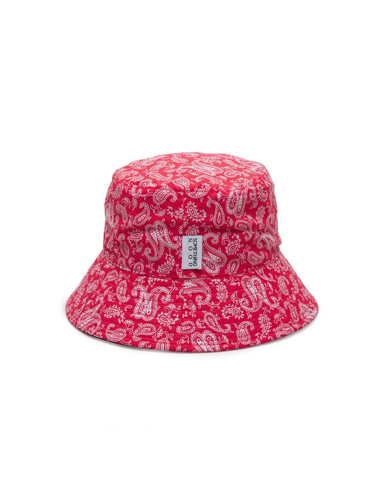 STG Reversible Bucket Hat_RED SOLID X RED PAISLEY