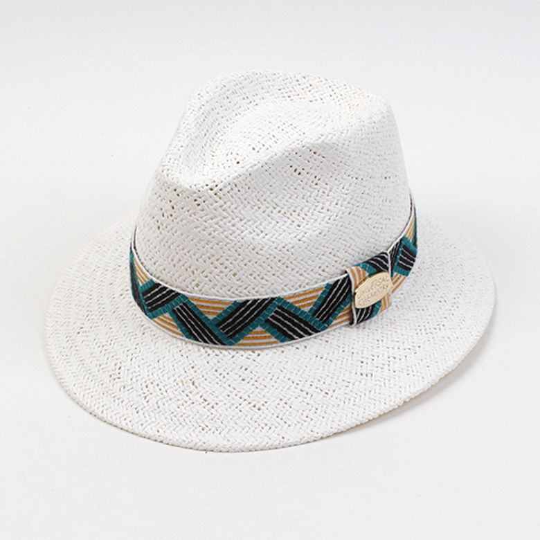 Cool Line Swing White Short Fedora 여름페도라