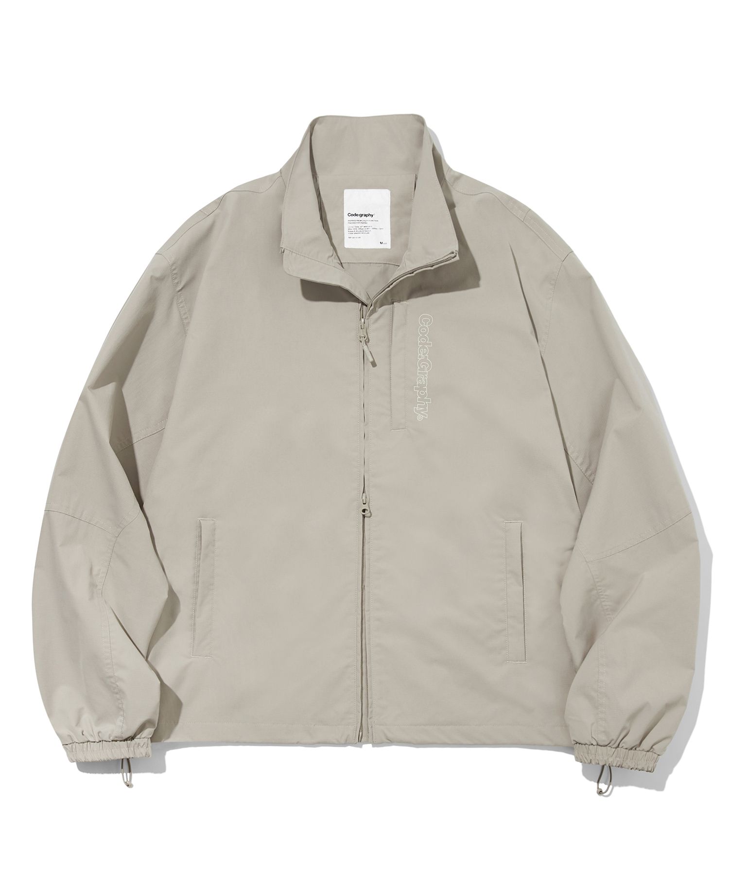 CODEGRAPHY 2WAYテック ショート ジャケット_ベージュ MUSINSA公式 | Codegraphy 2-WAY TECH SHORT JACKET_BEIGE