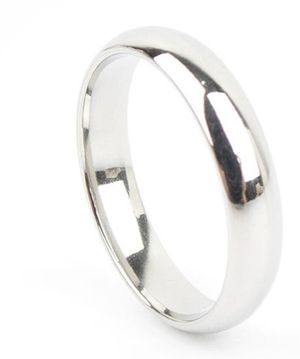 남여공용 4mm실버유광 데일리 반지 / GBSR-042