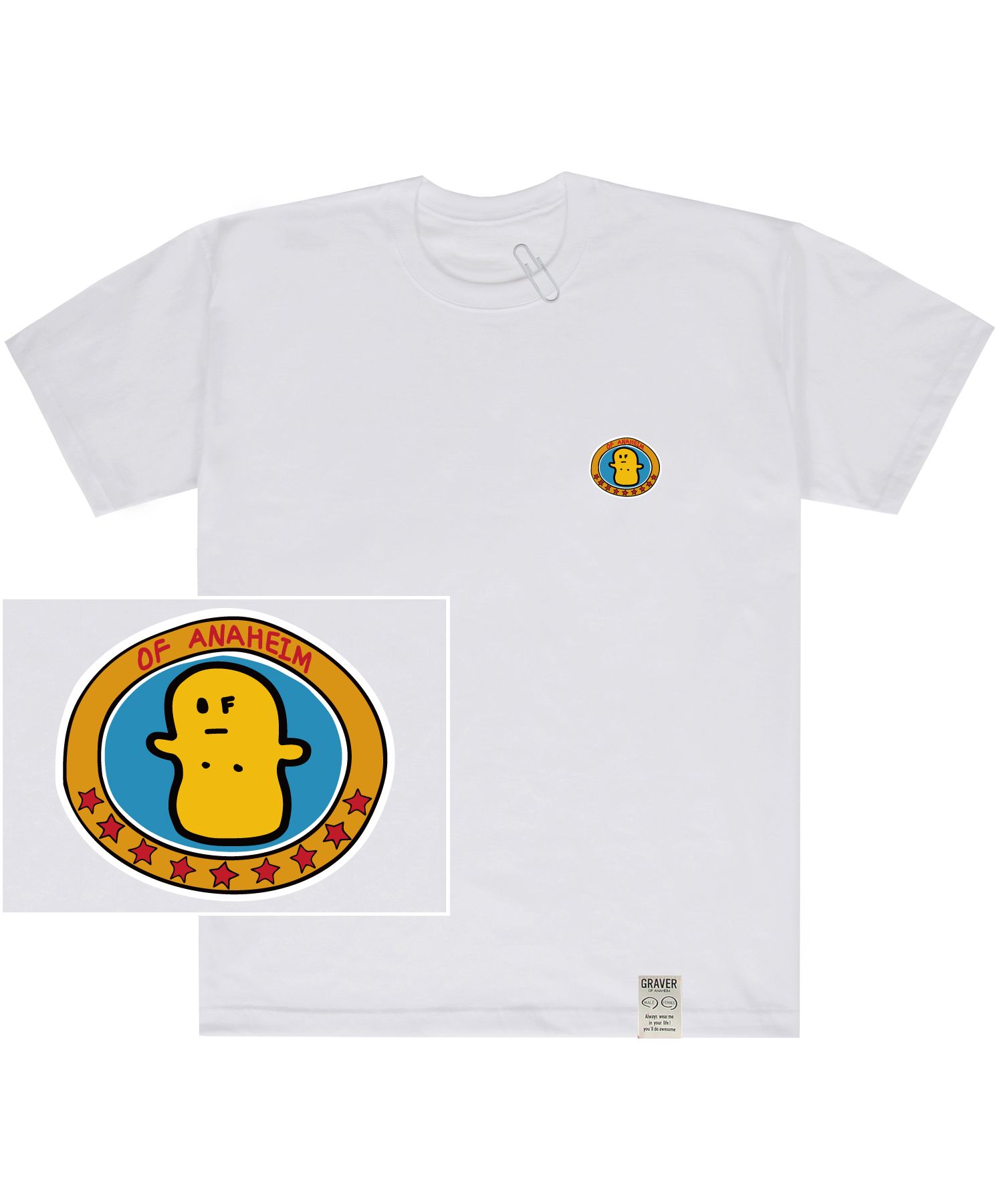 MUSINSA | GRAVER [UNISEX] STREET STAR DOT SMILE WHITE CLIP