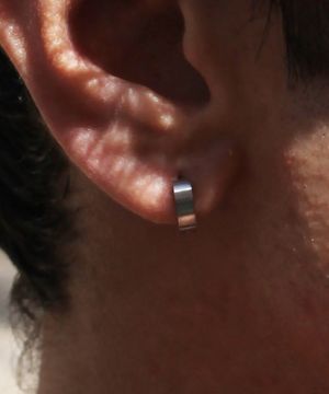 B052 [써지컬스틸] 심플 링 귀걸이