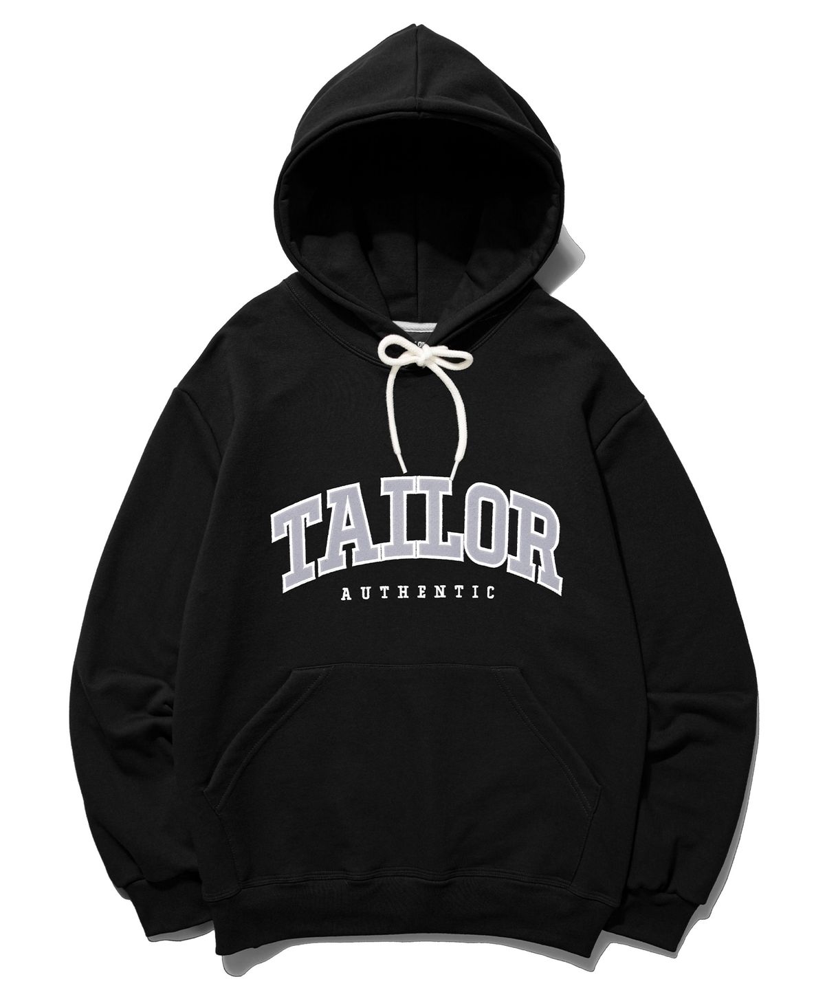 테일러 스튜디오(TAILOR STUDIO) [기모/NO기모] 엔비엘 로고 후드 (블랙)