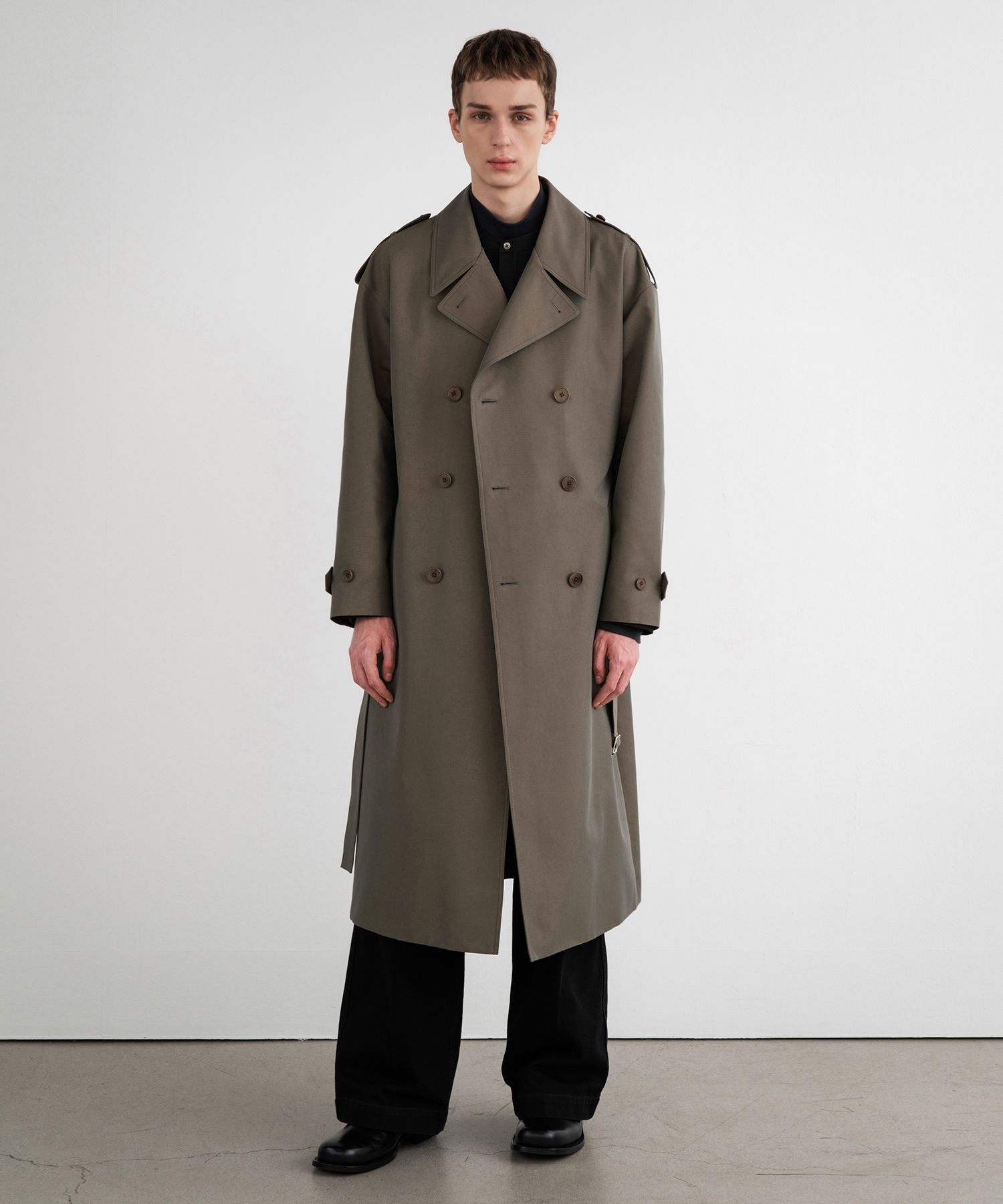 MUSINSA | INSILENCE OVERSIZED TRENCH COAT CHAMBRAY