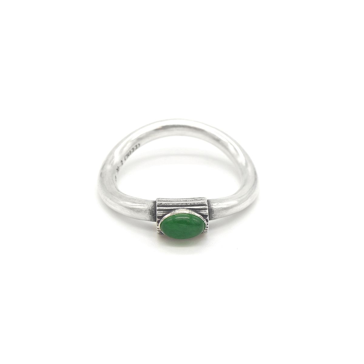오드콜렛(ODDCOLLET) [SILVER925]texture ring (green)