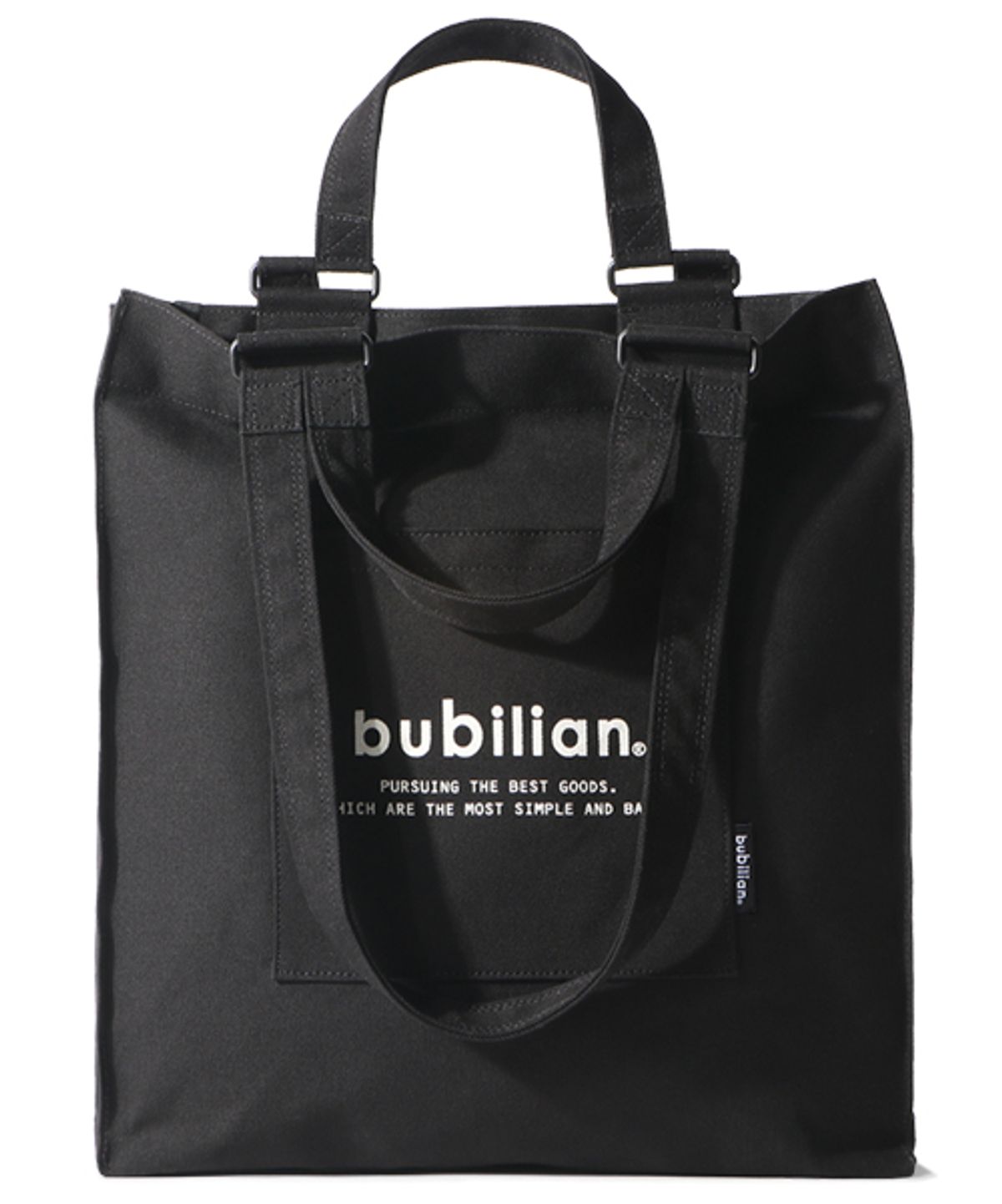 버빌리안(BUBILIAN) 투핸들 로고 에코백_Black