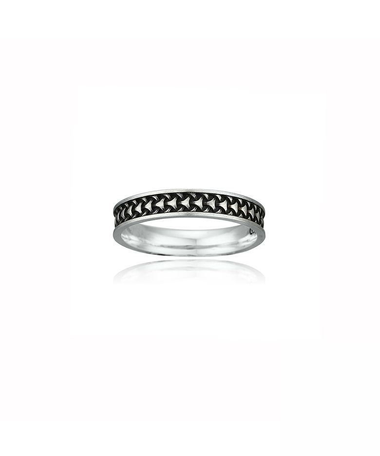 Pattern Logo Layered Ring No.1