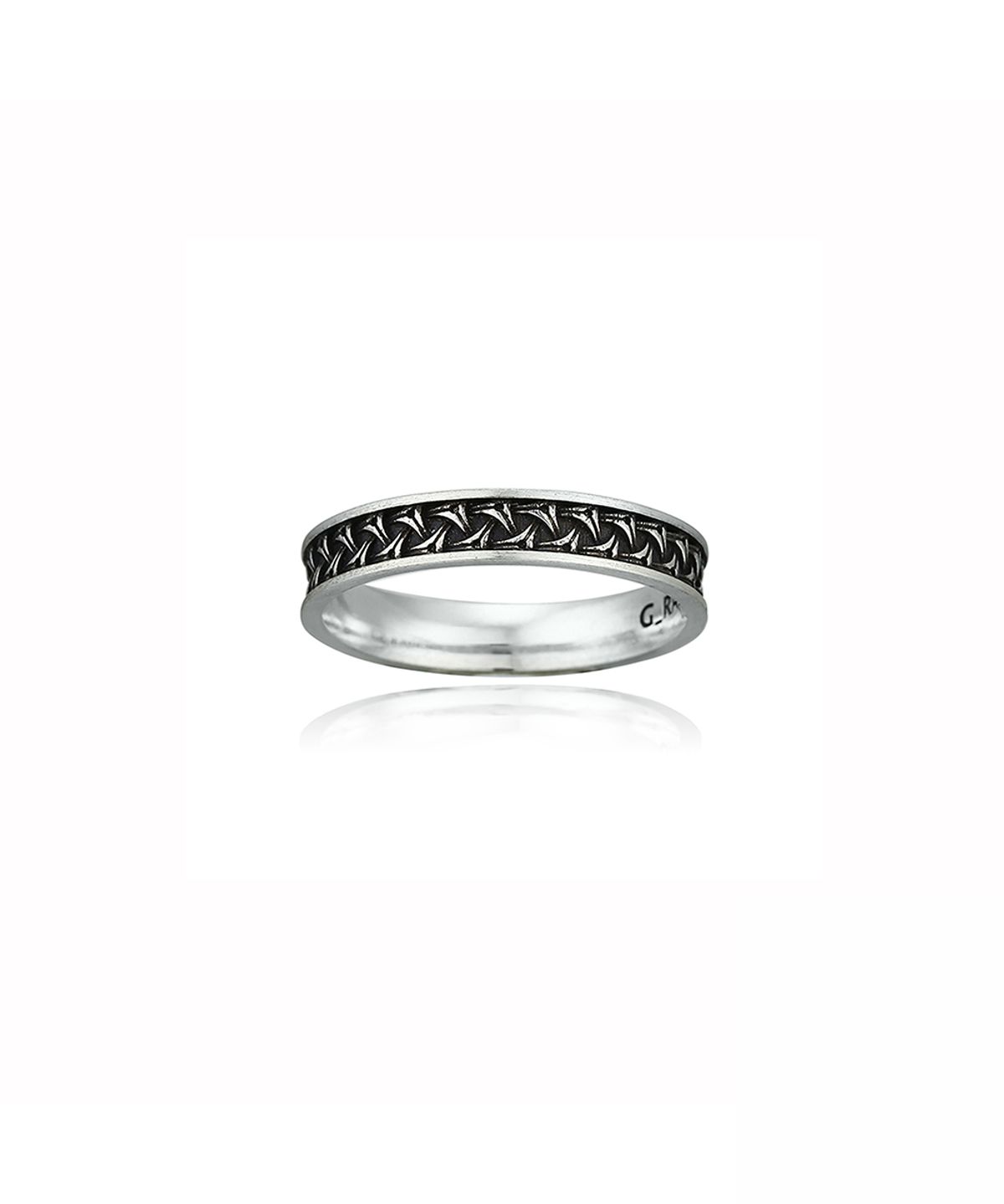 지레이드(G_RADE) Pattern Logo Layered Ring No.2
