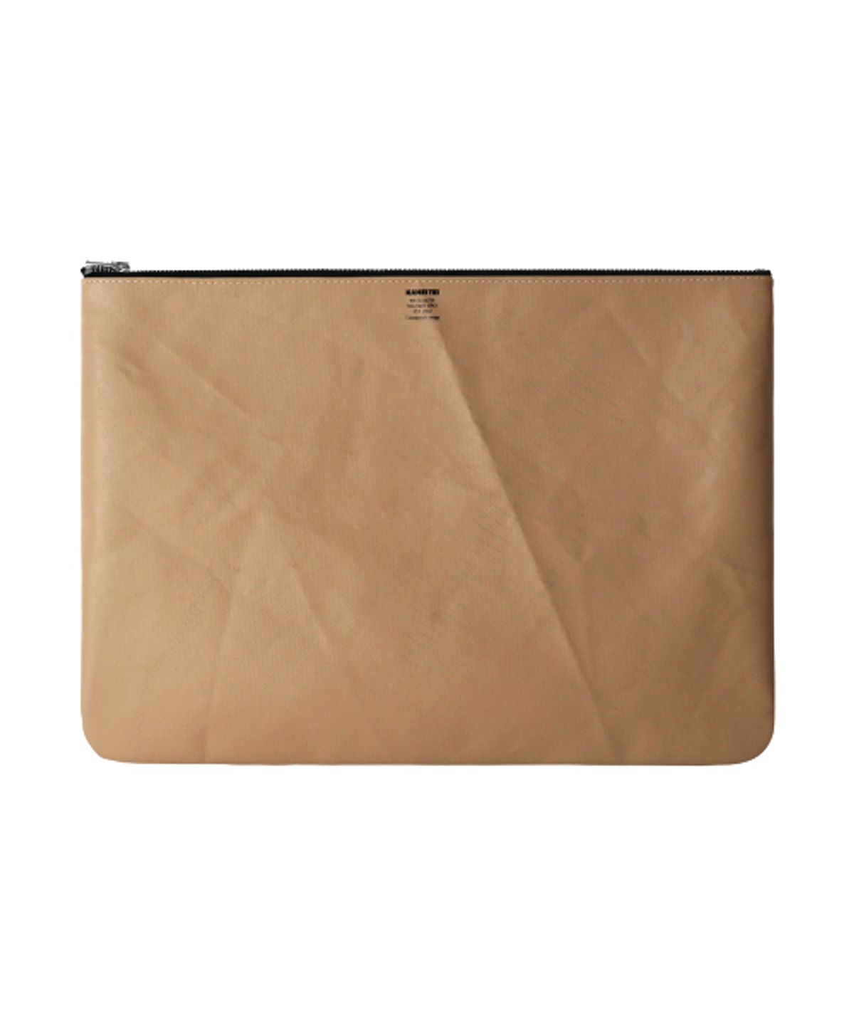 카네이테이(KANEITEI) TIGER FLAT POUCH XL (BEIGE) / UPCYCLED