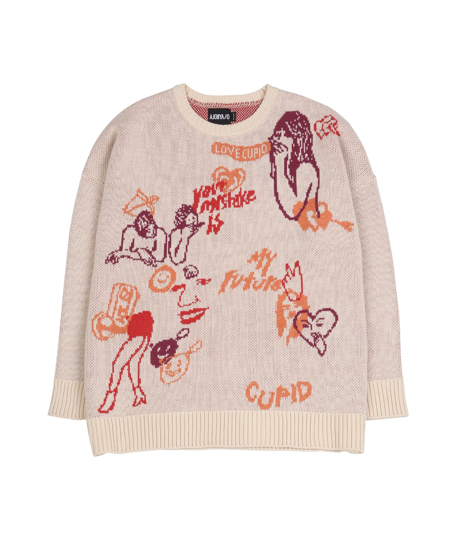 MUSINSA公式 | AJOBYAJO Oversized Itaewon Story Sweater [Beige]