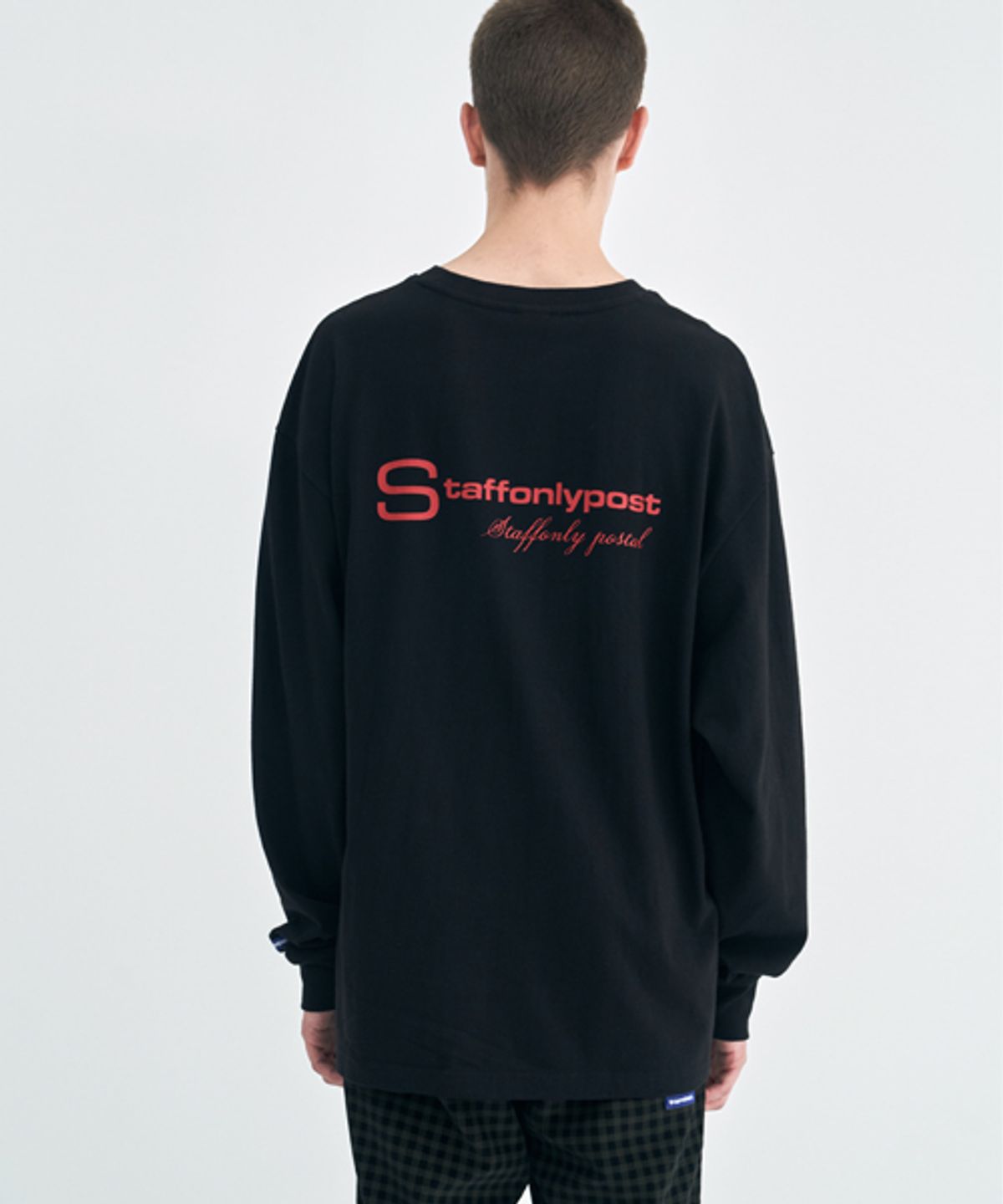 스텝온리(STAFFONLY) S-LOGO LONG SLEEVE (BLACK)