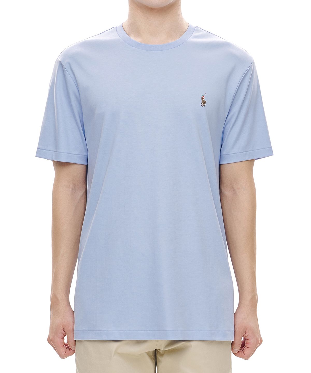 폴로 랄프 로렌(POLO RALPH LAUREN) 커스텀 슬림 소프트 코튼 티 - 블루