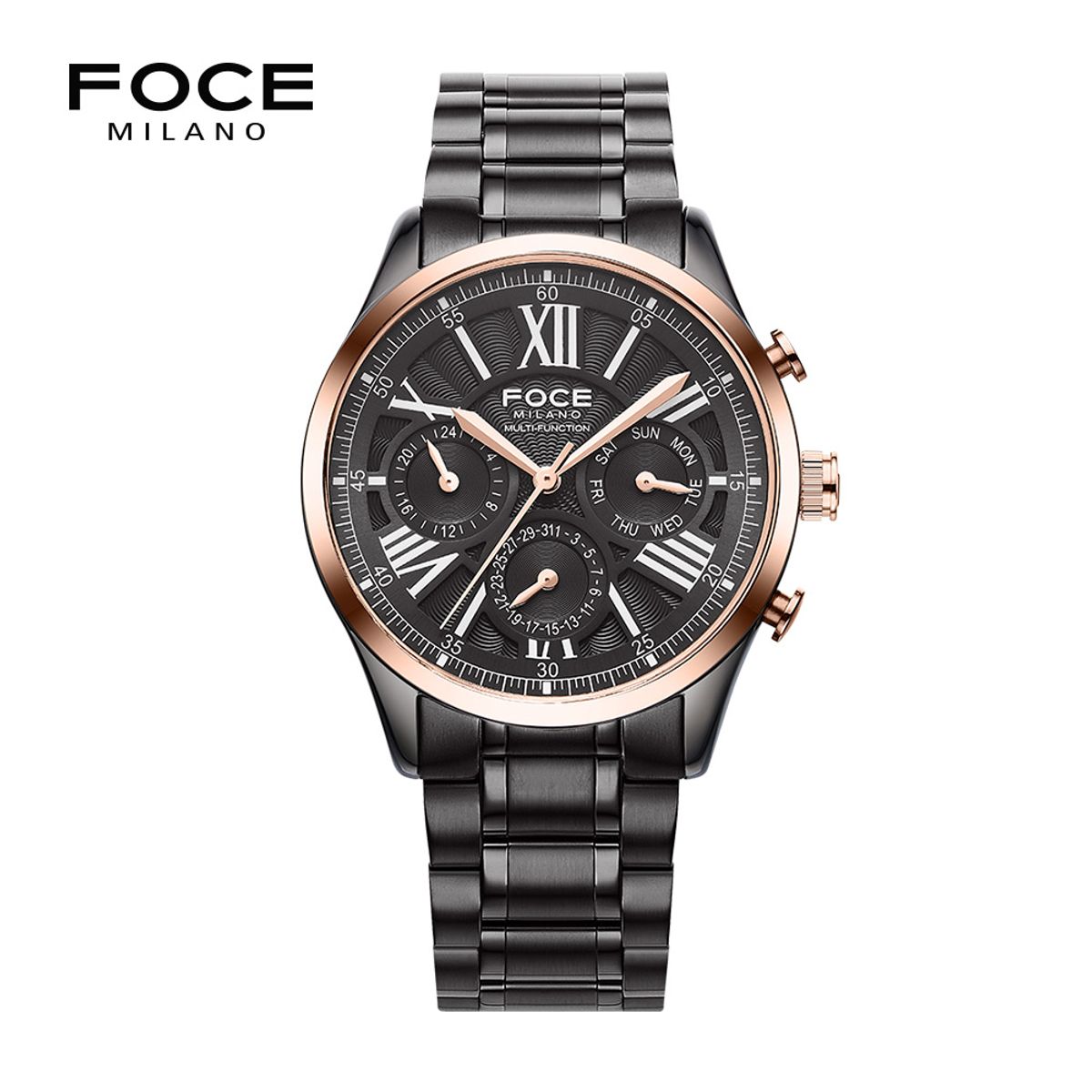포체(FOCE) 43mm 멀티펑션 남성 메탈시계 FM7547GRG