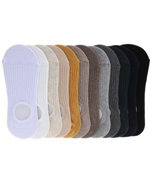 [10팩] 여성용 선택형 3중 실리콘 페이퍼 골지 페이크 삭스