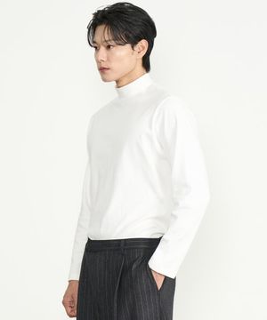 하프넥 롱슬리브 티셔츠 (IVORY)