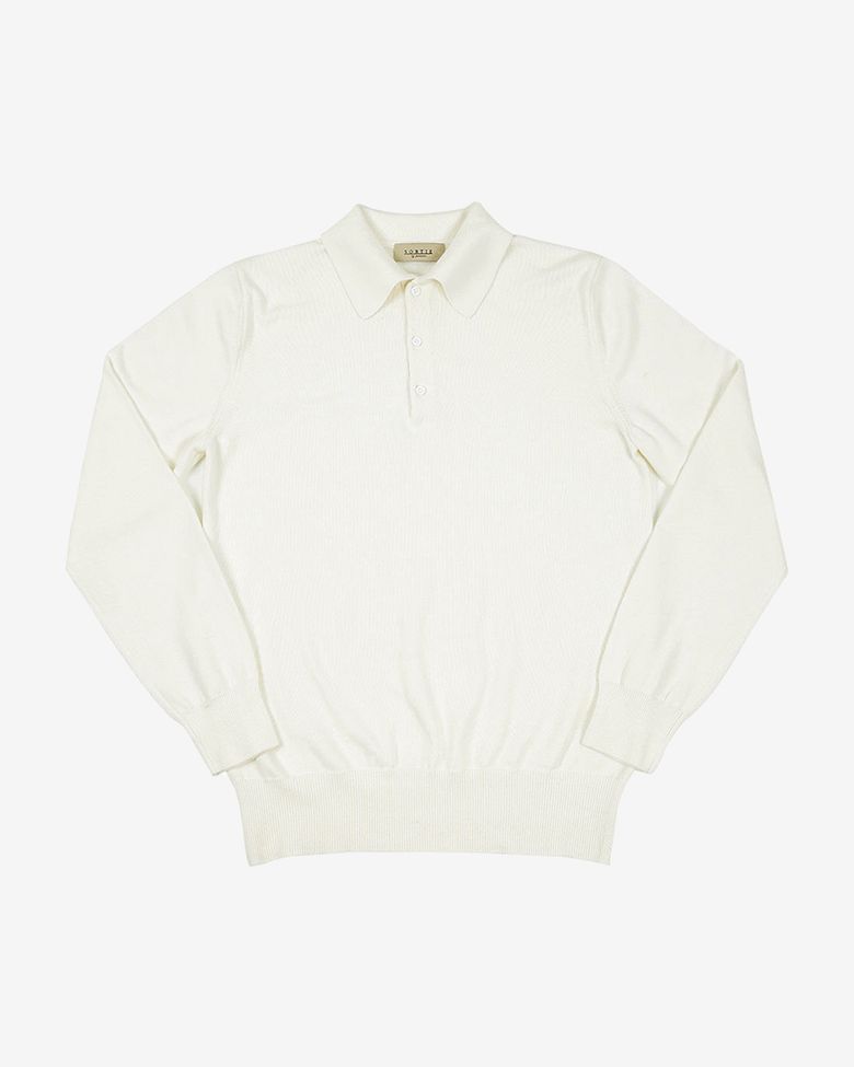 14gg Polo Collar Knit (Ivory)