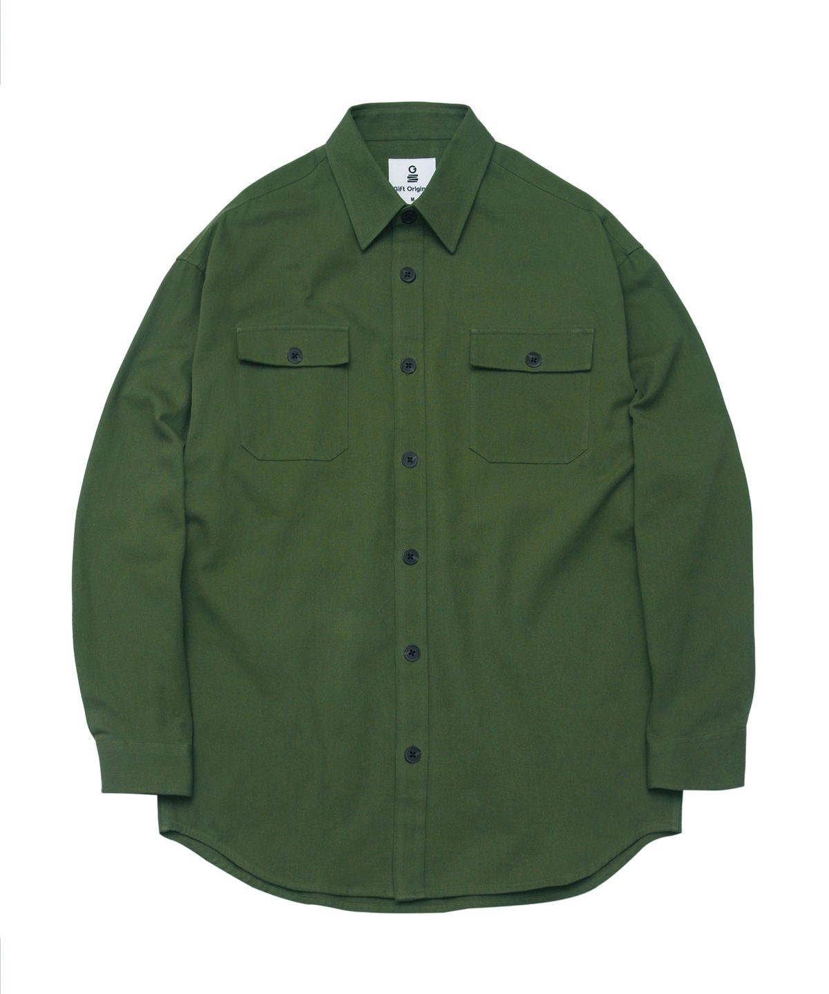 기프트오리지널(GIFTORIGINAL) (UNISEX) 트윌 셔켓_카키
