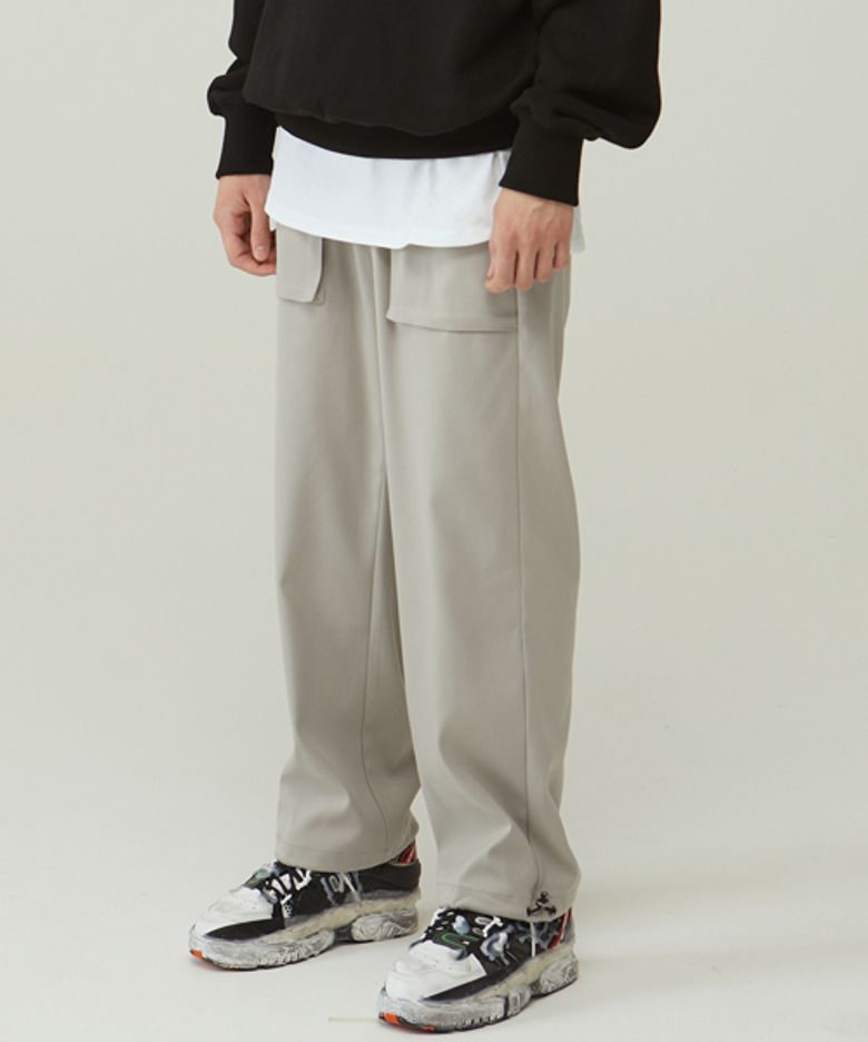 입체포켓 스토퍼 조거  Sand Beige