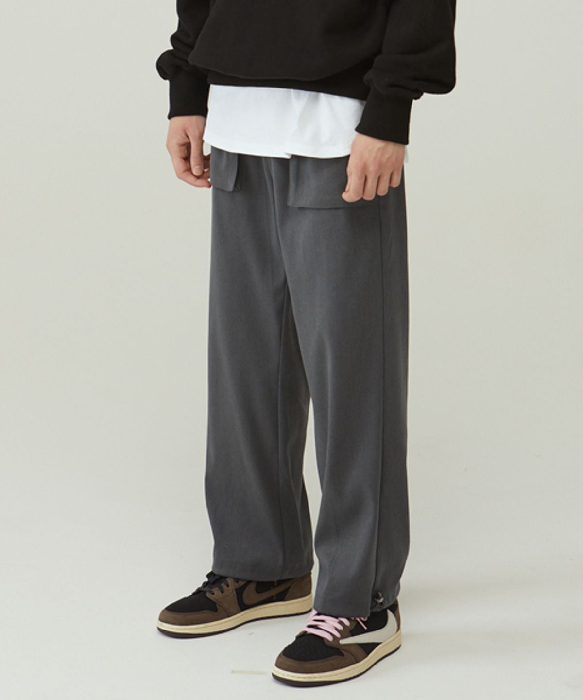 세븐셀라(SEVENSELAH) 입체포켓 스토퍼 조거 Vintage Grey