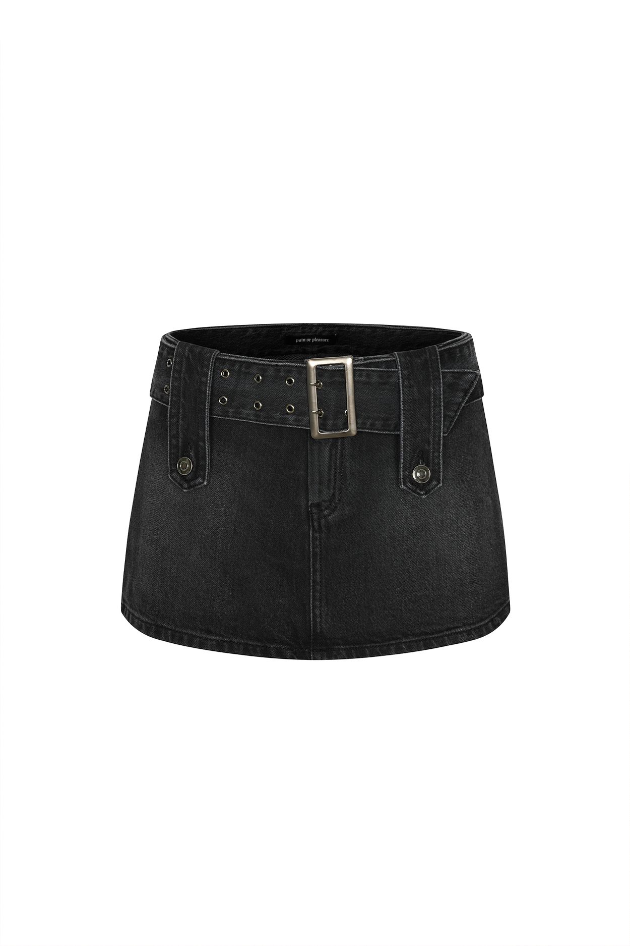 pain or pleasure スカート　ブラック MUSINSA公式 | PAINORPLEASURE MARS DENIM SKIRT_BLACK