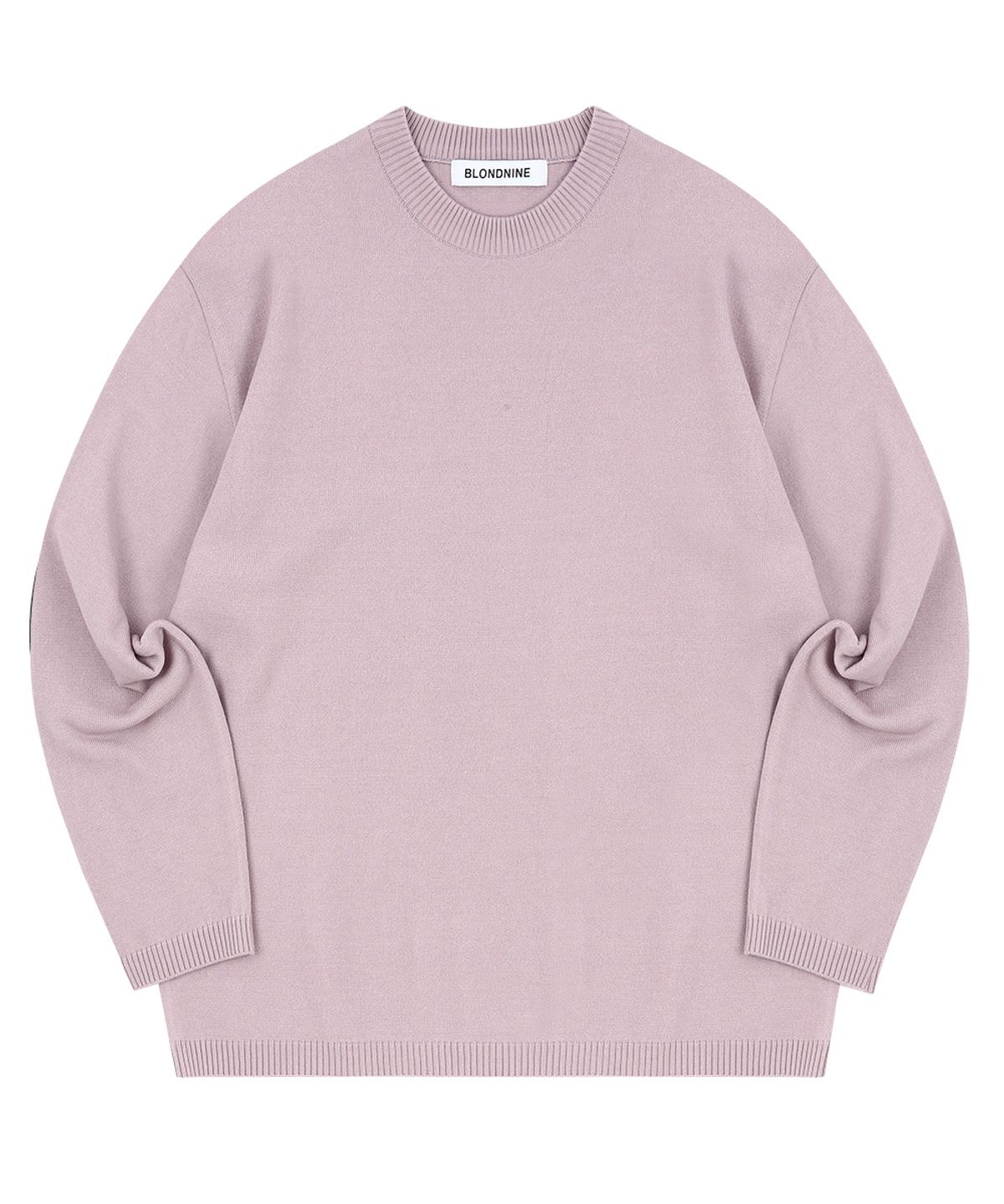 블론드나인(BLOND9) SEMI OVER-FIT ROUND NECK SWEATER_PURPLE