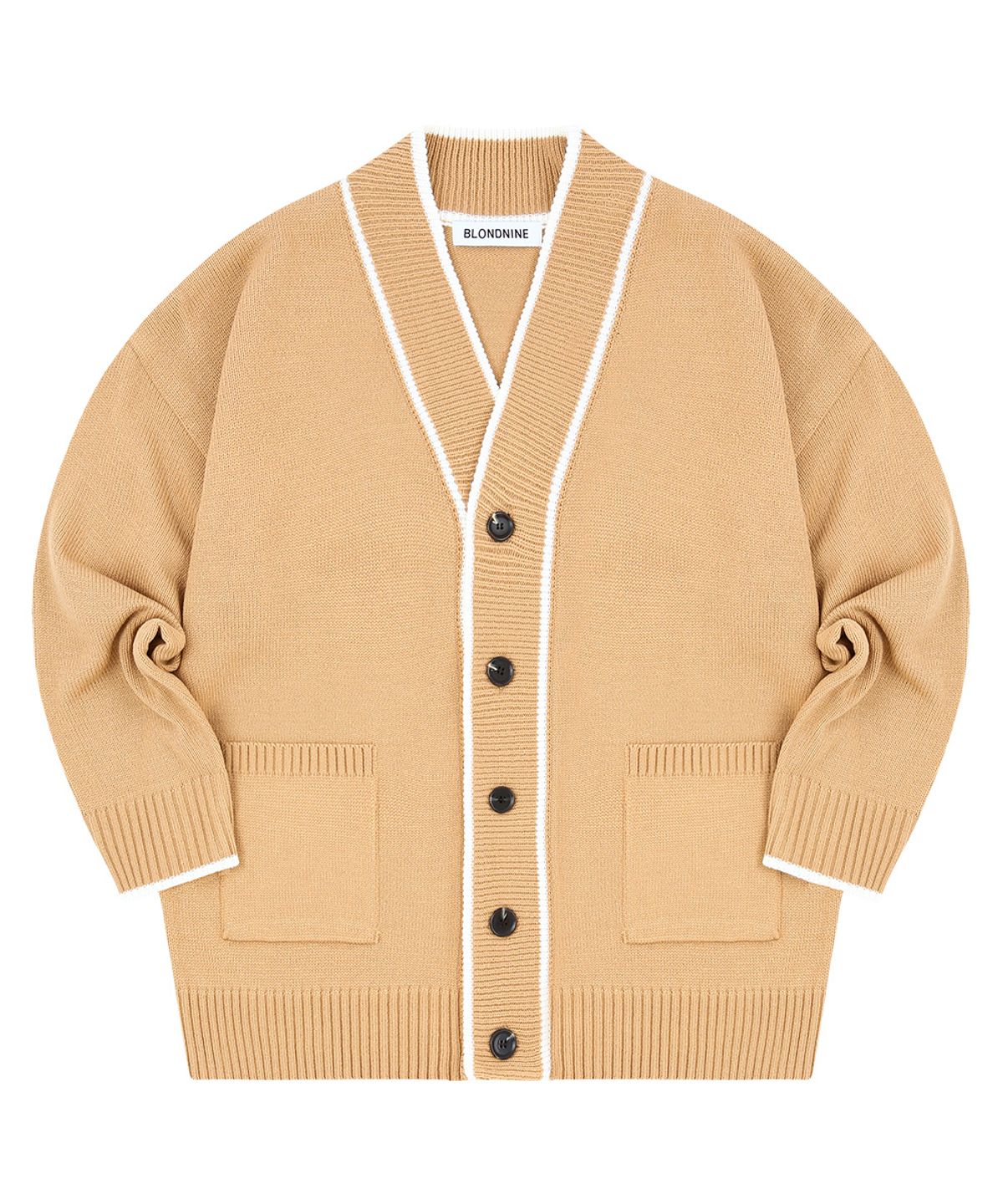 블론드나인(BLOND9) COLORATION KNIT CARDIGAN_BEIGE