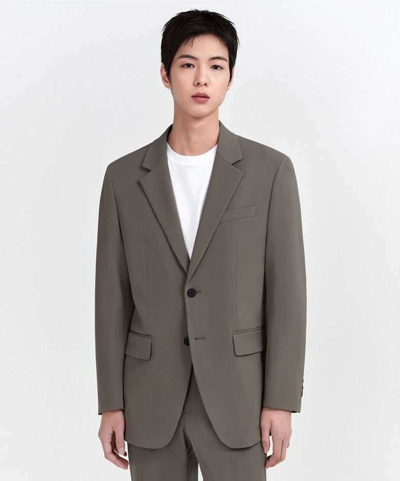 릴렉스드 베이식 블레이저 [더스티 베이지]